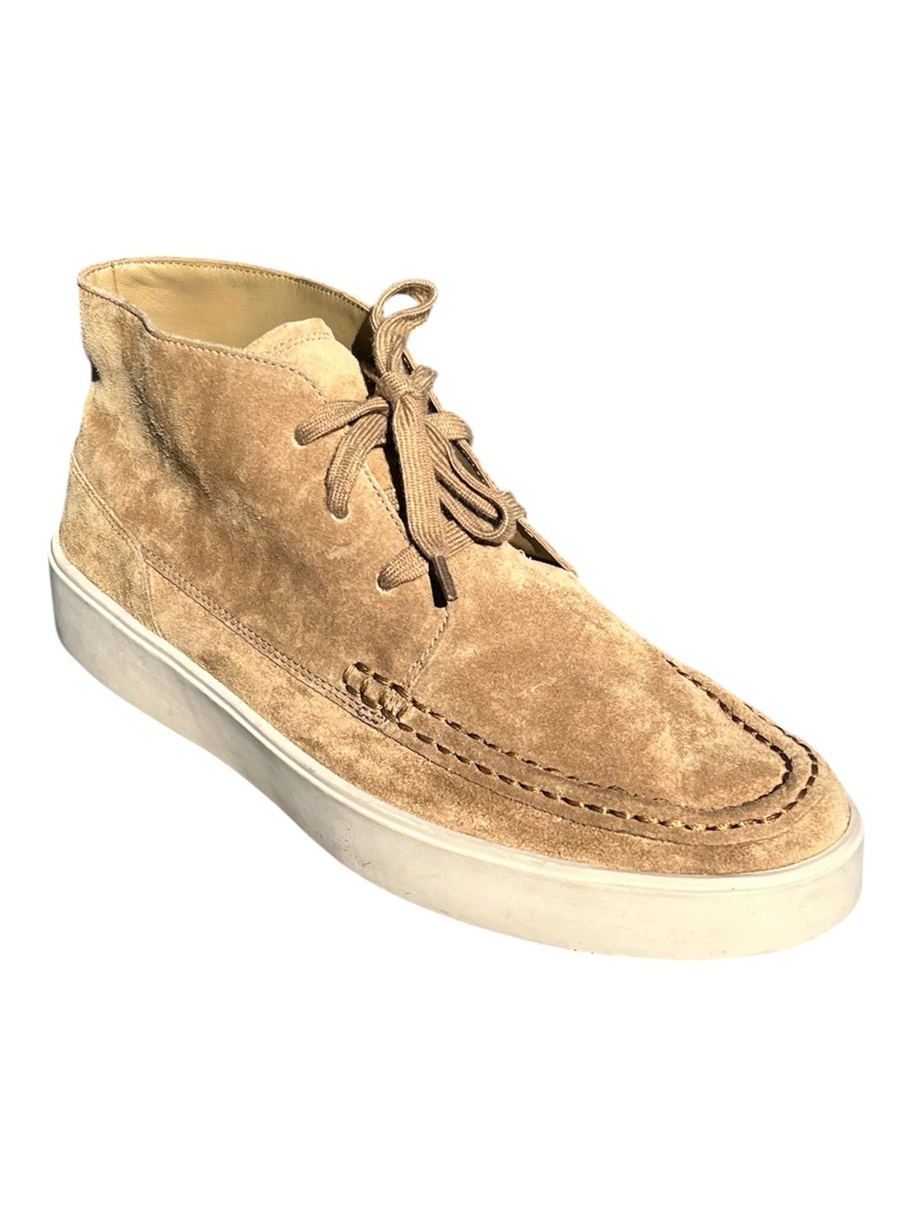 Vince Men's Suede Tacoma Chukka Boots in Tan Casual Lace-Up Size 8 1/2